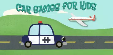 兒童汽車遊戲：趣味卡通飛機，警車，救火車，和汽車高清拼圖