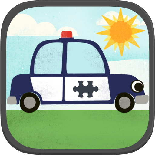 兒童汽車遊戲：趣味卡通飛機，警車，救火車，和汽車高清拼圖