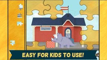 아이들을 위한 공룡 게임귀여운 공룡/기차 조각그림퍼즐 스크린샷 2