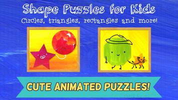 어린이를위한 퍼즐 모양 - 무료 포스터