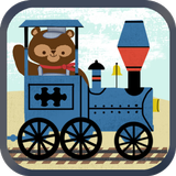 子供向け列車ゲーム：動物園鉄道車両パズル アイコン