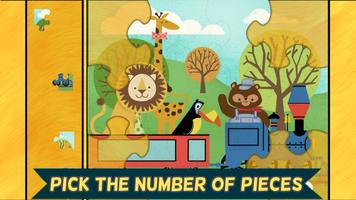 儿童火车游戏：动物园铁路汽车拼图 截图 1