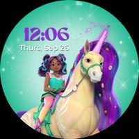 Unicorn Academy Watch Face captura de pantalla 1
