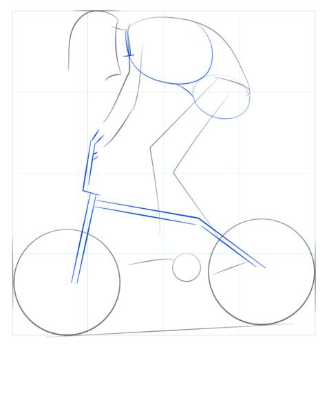 Как рисовать человека на велосипеде поэтапно