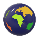 atlas du monde avec cartes icône