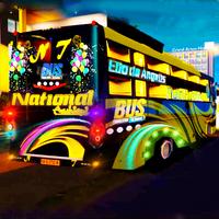 parking de bus fou: bus 3d Affiche