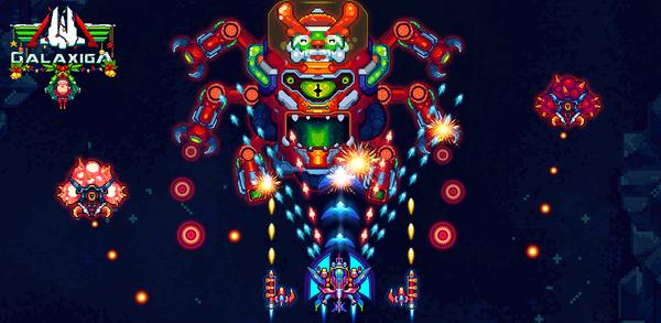 Anleitung zum Download die neueste Version 25.40 von Galaxiga: Space Arcade Shooter APK für Android 2025 image