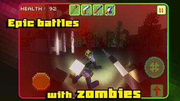 Pixel Zombie Apocalypse Day 3D imagem de tela 2