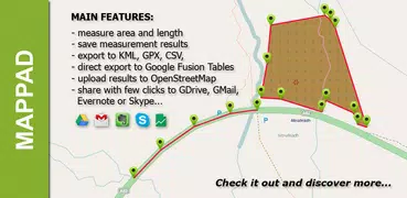 Map Pad medição da área GPS