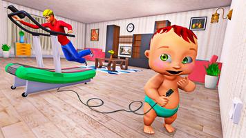 برنامه‌نما Real Baby Simulator: Newborn Baby Family Life 3D عکس از صفحه