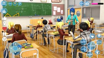 Anime High School Girl Sim 3D poster