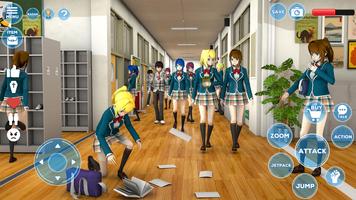 학교 시뮬레이터 소녀 게임 3D 포스터