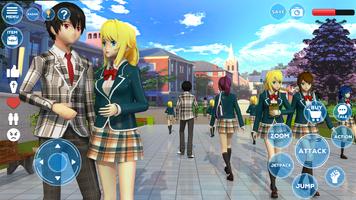 School Simulator Girl Games 3D screenshot 2
