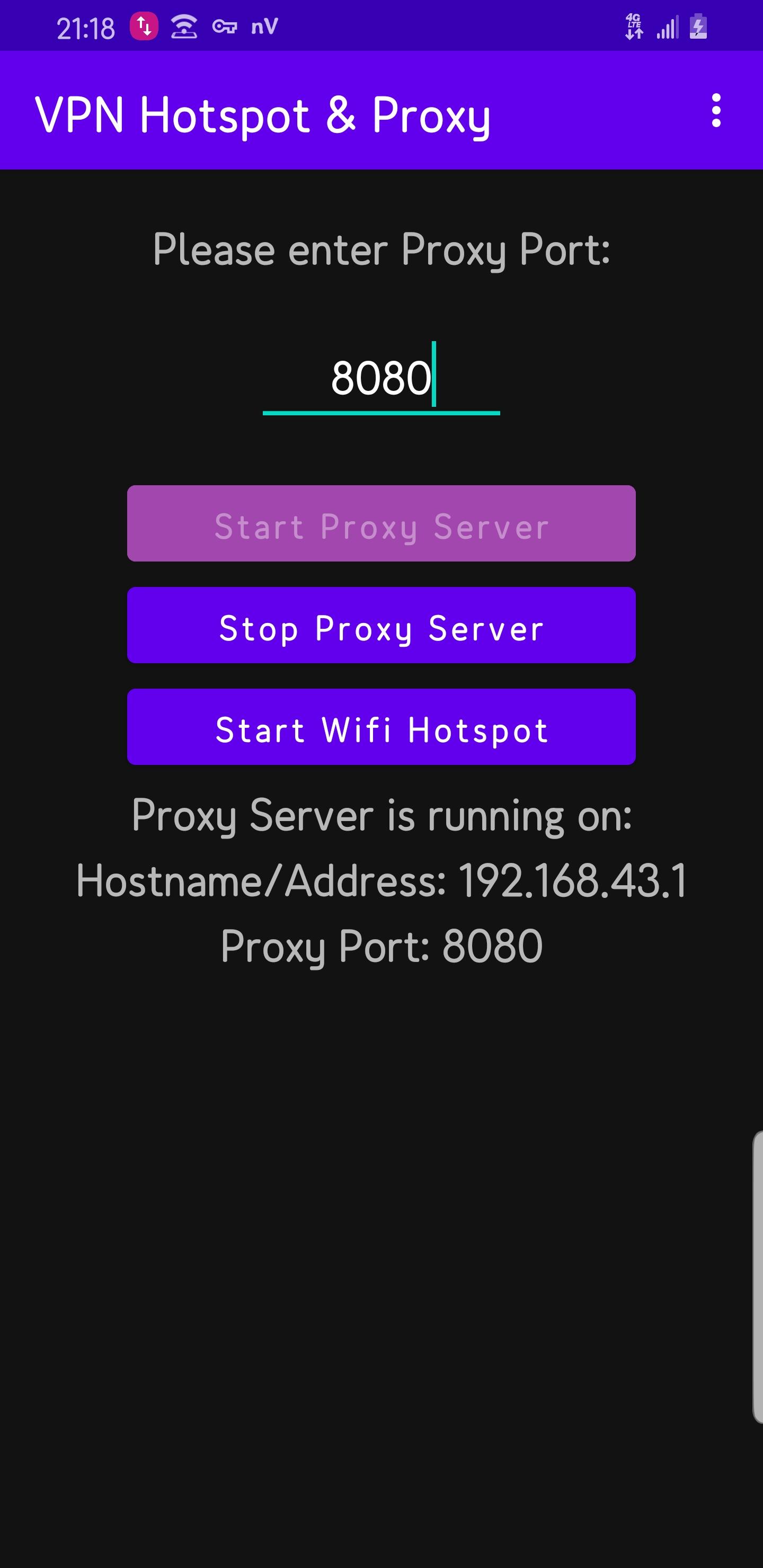Proxy hotspot