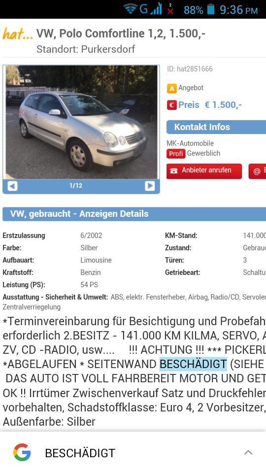 Gebrauchtwagen Osterreich For Android Apk Download