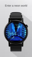 Watch Face Neon City Wallpaper- Wear OS Smartwatch Affiche