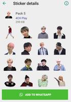 BTS Funny Stickers (2019) - WAStickerApps capture d'écran 1
