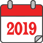 2019 Indian Real Calendar & Holidays icône