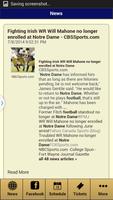 Football News - Notre Dame Edition screenshot 3