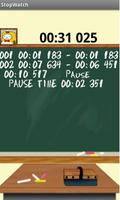 Blackboard Stopwatch Affiche