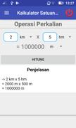 Kalkulator Satuan Panjang dan  syot layar 4