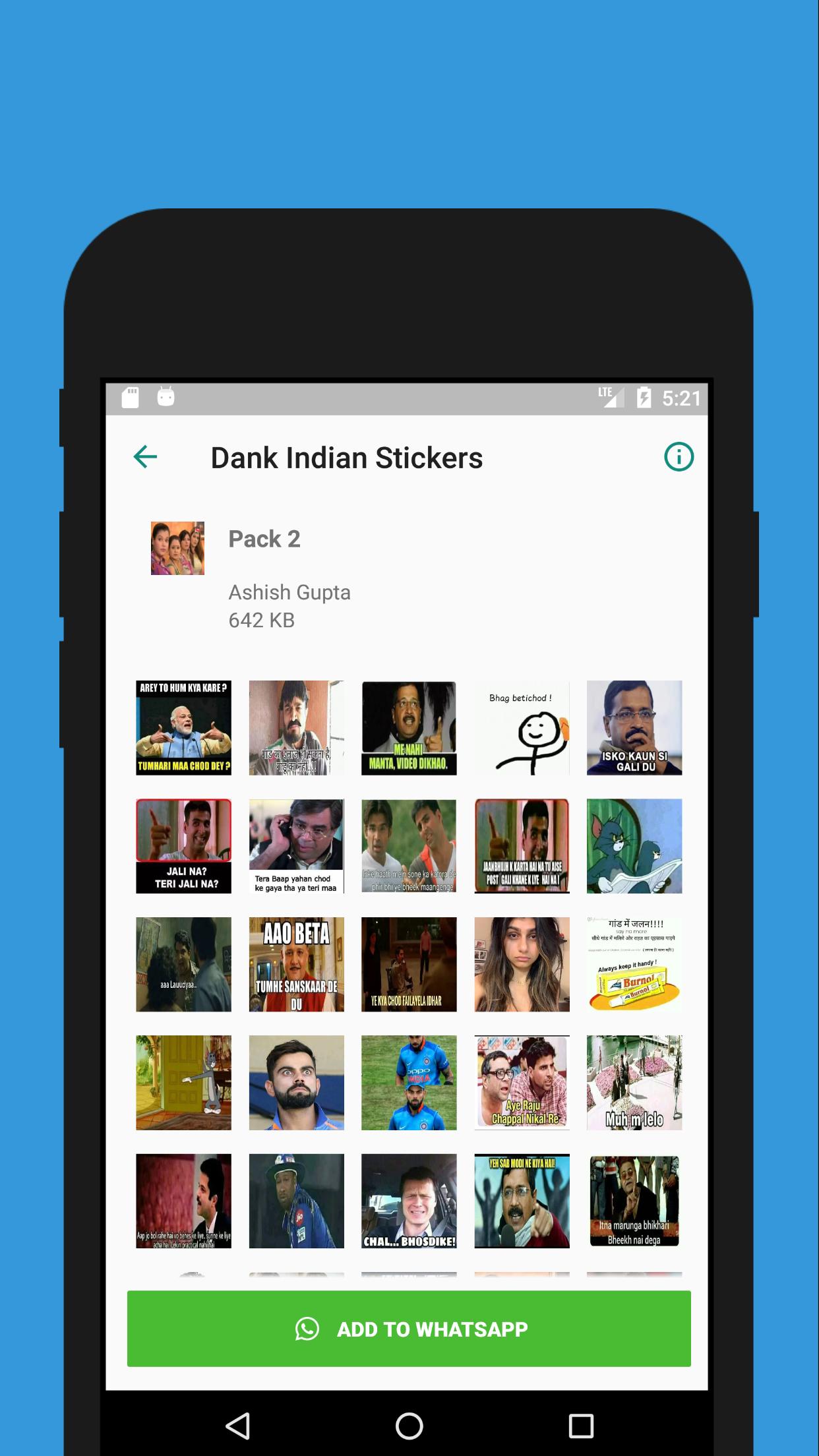 Dank Indian Meme Stickers Wastickerapps Stickers For Android
