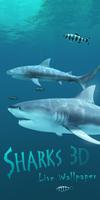 Sharks 3D - Live Wallpaper الملصق