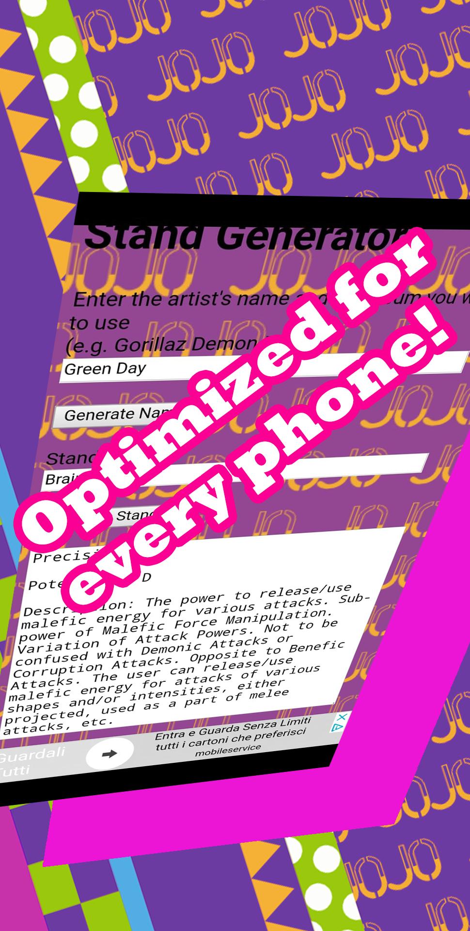 JoJo Stand Generator for Android - APK Download