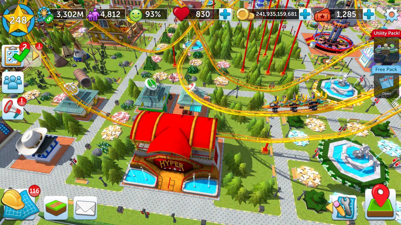 Rollercoaster Tycoon Touch Parque Temático For Android - theme park tycoon ep 5 food court area roblox