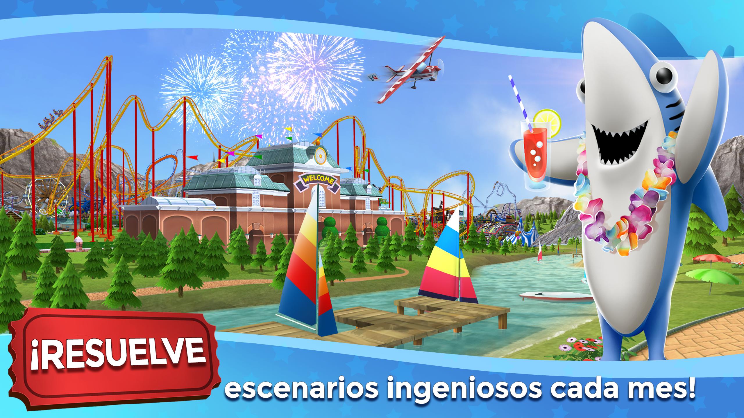 Rollercoaster Tycoon Touch Parque Temático For Android - how to make a roller coaster roblox