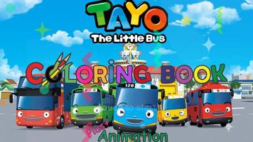 پوستر Coloring Book Cartoon Bus