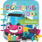Coloring Book Little Bus icône