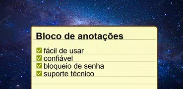 Bloco de notas - notas simples