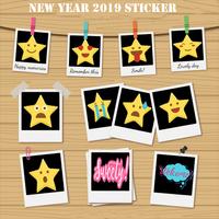 New Year 2019 Photo Sticker capture d'écran 1