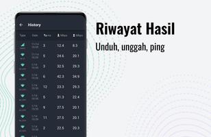 Tes kecepatan internet Wifi syot layar 1