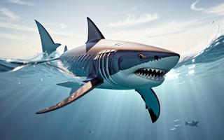 饥饿的鲨鱼攻击鲨鱼游戏 海报