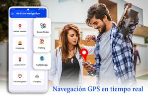 Navegación GPS Mapas en vivo Poster