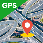 Mapa drogowa nawigacji GPS ikona