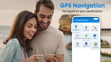 Mapa en vivo de navegación GPS Poster