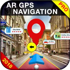 AR 步行导航 GPS AR 地图和导航 2019 导航 地图和方向与语音导航, 方向指南針 车速表 APK 下載