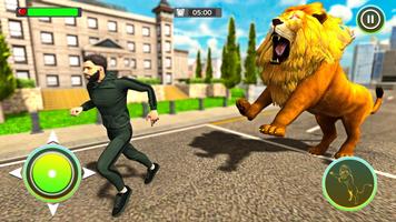 Angry Leo City attack: Wild Lion Simulator Games Plakat