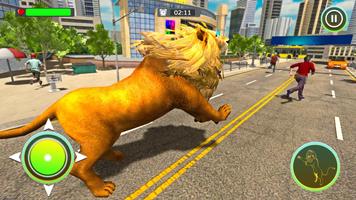 Angry Leo City attack: Wild Lion Simulator Games Screenshot 1