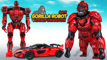 Angry Gorilla Car Robot Transform: King Kong Game ảnh chụp màn hình 3