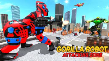 Angry Gorilla Car Robot Transform: King Kong Game ảnh chụp màn hình 2