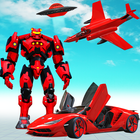 Airplane Jet Robot Car Transform : Car Robot Games icon