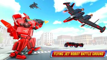 Airplane Jet Robot Car Transform : Car Robot Games poster