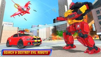 Airplane Jet Robot Car Transform : Car Robot Games screenshot 2