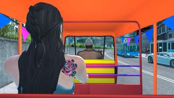 Modern Tuk Tuk Auto Rickshaw: Driving Sim Games imagem de tela 1