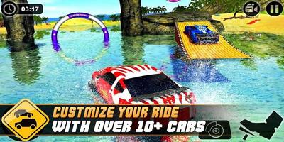 Water Slide Floating Car - Water Surfing Stunt Car Ekran Görüntüsü 3