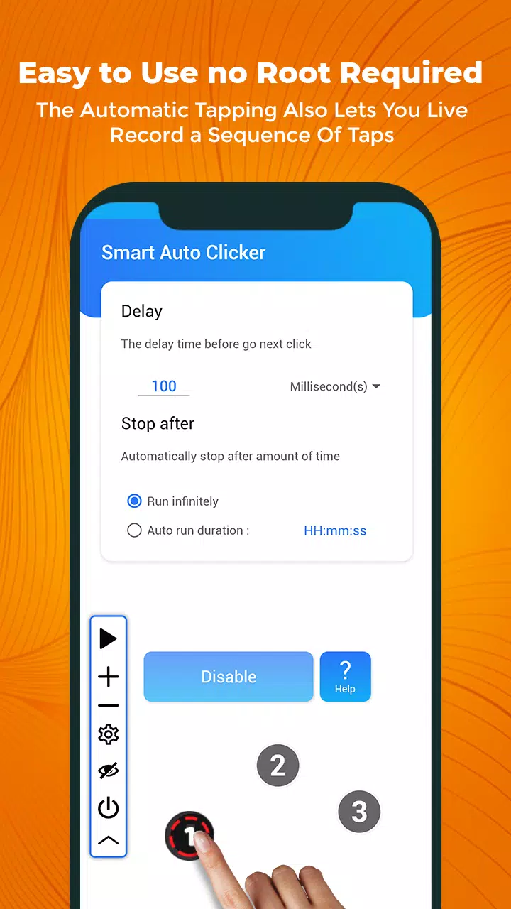 Clicker automático de tela, clique rápido na tela do celular
